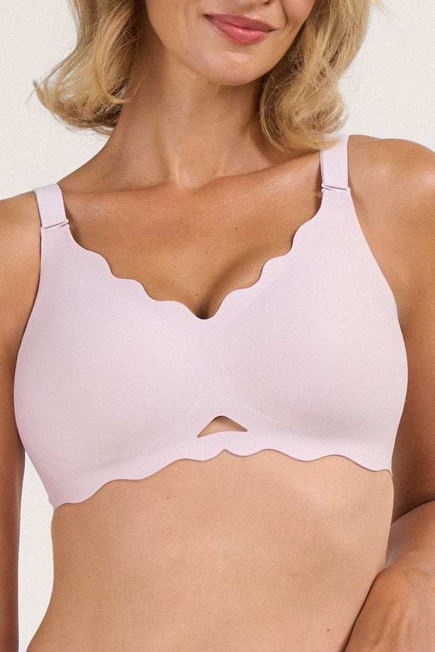 Roonde Scalloped Detail Wireless Bra — product photo