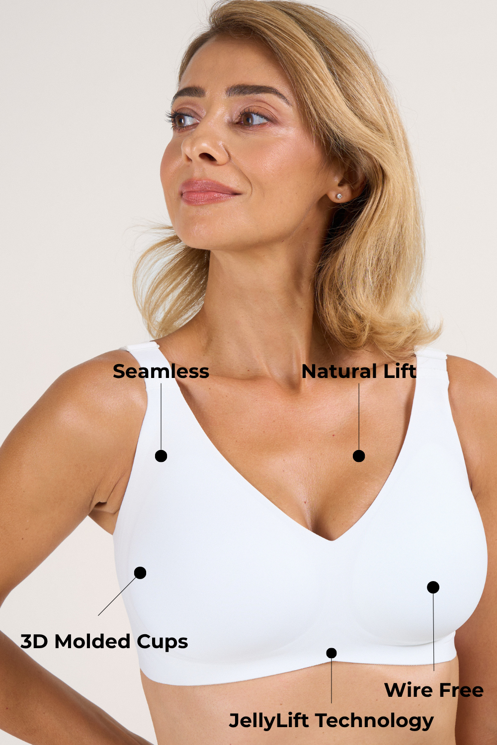 Roonde Soft V-Neck Wireless Bra — product photo