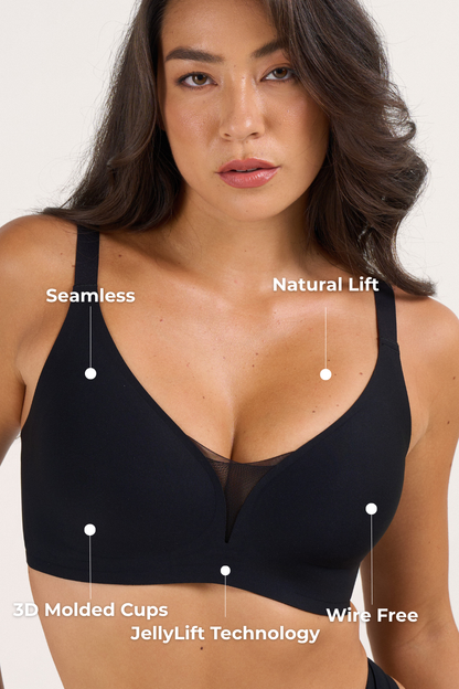 Roonde V-Neck Mesh Lift Bra — product photo
